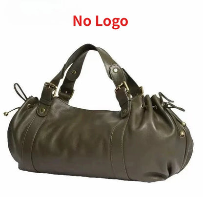 Fashion Large Capacity Boston Bag Designer Women Handbags Luxury Soft Crumpled Pu Leather Shoulder Crossbody Bags Commuter Bag