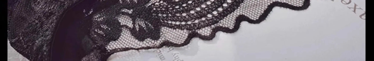 Chic French Ultra-thin Lace Lingerie Set, Large Breasts See-through Underwire Bra,small Bust Lift Elegant Soft Feminine Set S-xl