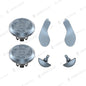 PS5 Edge Controller 6-in-1 Metal Thumb Rod Joystick Cover 2 Swap Rod 4 Metal Rear Paddle Trigger Button Replacement