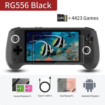 ANBERNIC RG556 Handheld Games Console 5.48'' AMOLED 1080*1920 Screen Android 5500mAh Portable Video Games Player AI Assistant