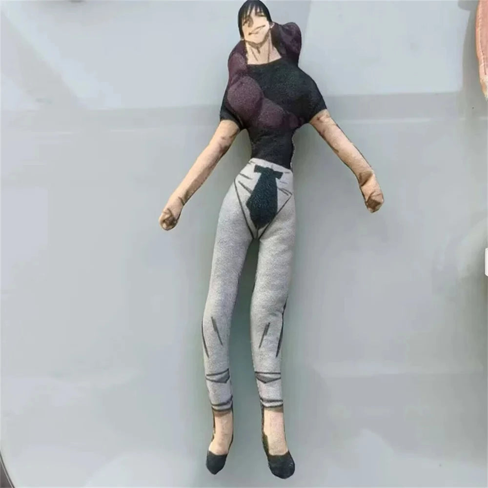 Anime Gojo Satoru Itadori Yuji Geto Suguru Cosplay Doll Plush Stuffed Cotton Dolls Abstract Iron Wire Skeleton Room Decoration
