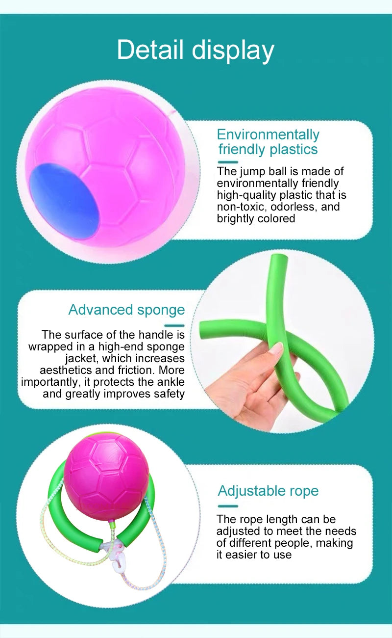 Children Sports Fitness Toys Skip Ball Stilts Frog Jump Group Games Activities Balance Training Indoors Outdoors Kids Gifts TMZ