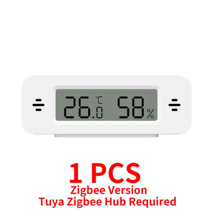 Tuya Zigbee 3.0 Temperature Humidity Sensor Mini Thermometer APP Remote Control WorkWith Yandex ZHA Zigbee2MQTT SmartLife Alexa
