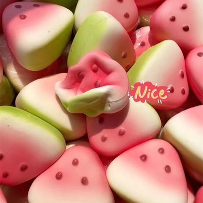 Pink Green Watermelon Squishy Squeeze Fidget Toy Super Soft Playful Texture Stress Anxiety Relief Sensory Toy Birthday Gift