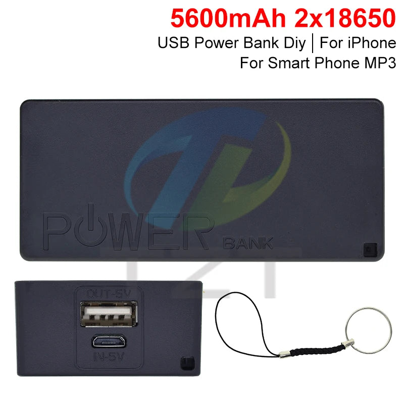 2X 18650 USB Power Bank Battery Charger Case DIY Box For iPhone For Smart Phone MP3 Electronic Mobile Charging QIY25 D3S