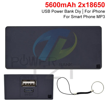 2X 18650 USB Power Bank Battery Charger Case DIY Box For iPhone For Smart Phone MP3 Electronic Mobile Charging QIY25 D3S