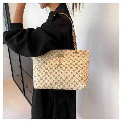Women Luxury Design Tote Bag Large Capacity Handbag Printing Shoulder Bag Trendy New Shopping Bag Purse