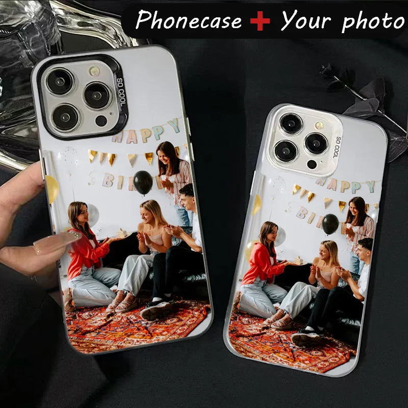 DIY For iPhone 17 16 15 14 13 12 11 Pro Max Mini E SE20 22 Air XS XR 7 8 Plus Customized Photo Phone Case IMD Anti-Fall Cover