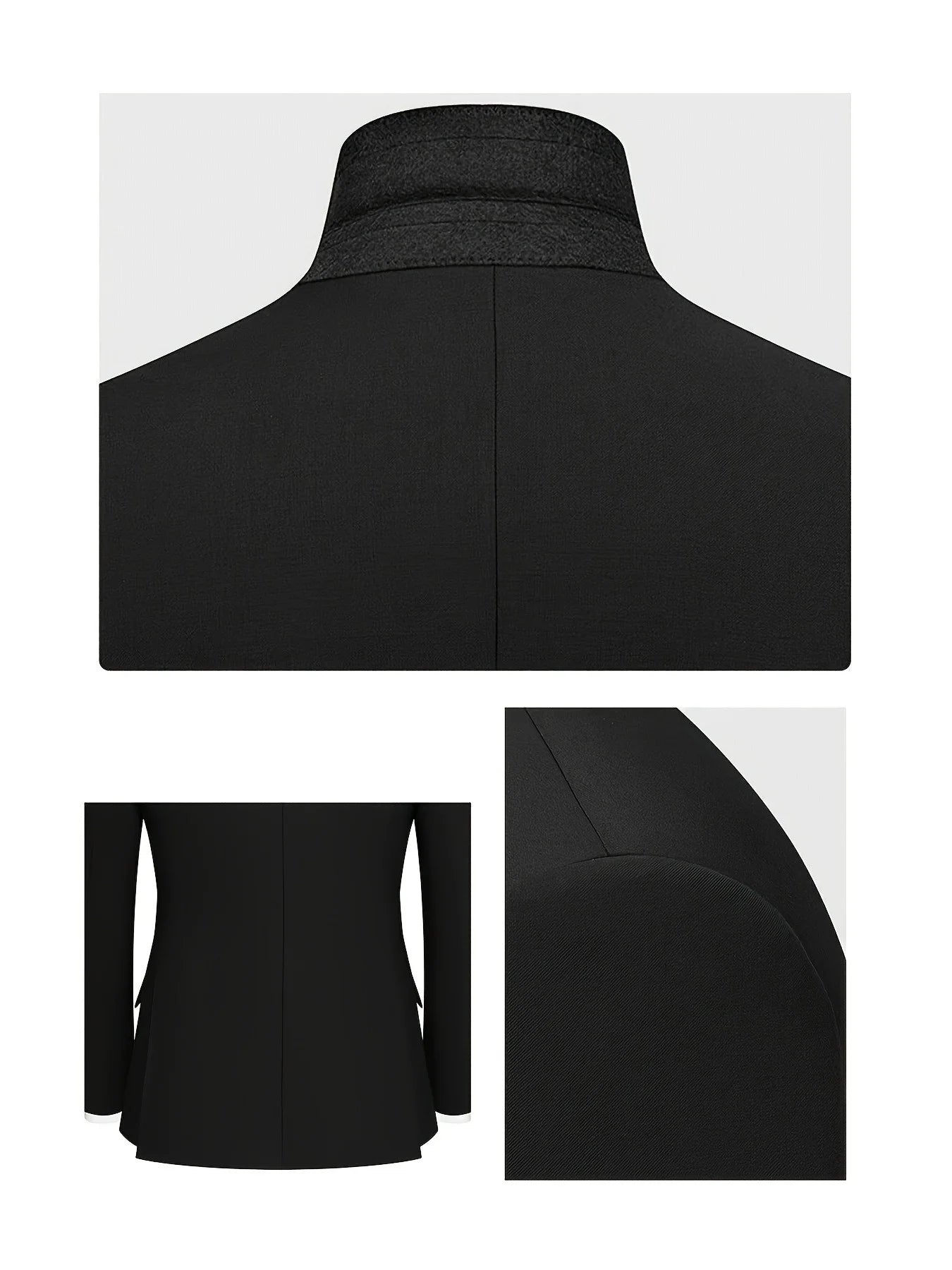 Men's Smart Casual 3-Piece Suit Single Breasted Solid Slim Fit Elegant Office Party Wedding Set