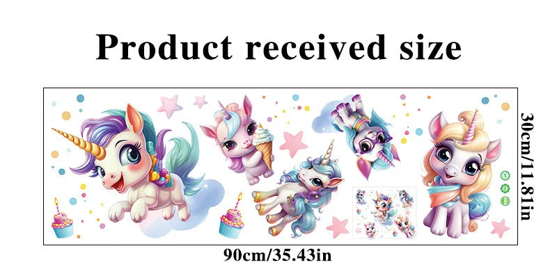 Unicorn Vinyl Child Wall Sticker For Baby Room Decoration Bedroom Accessories Furniture Sticker Adhesive Wallpaper Wall Decor