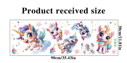 Unicorn Vinyl Child Wall Sticker For Baby Room Decoration Bedroom Accessories Furniture Sticker Adhesive Wallpaper Wall Decor