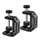 Lanxire Universal C Clamp Mount with 1/4" & 3/8" Threads, Heavy Duty Desktop Clamp for Mic/LCD Monitor/Webcam, Studio - 2Packs