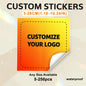 Custom Stickers Waterproof Custom Logo Labels Square Personalized Stickers for Wedding Baptism Party Company Logo Gift Packaging