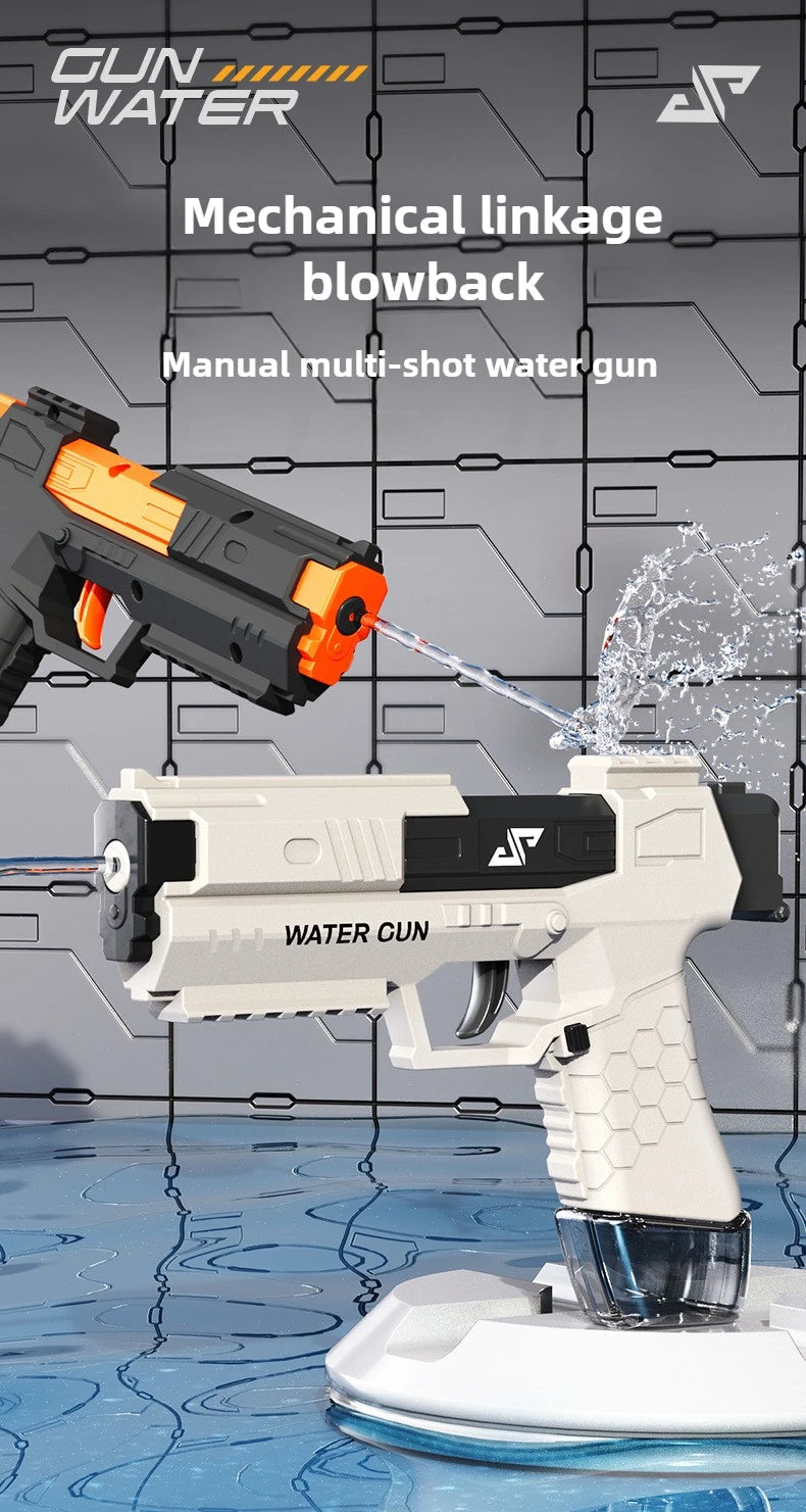 Water Battle Water Gun Manual Burst Watergun Funny Water Pistol Toy Summer Outdoor Beach Pool Toys Boys Gifts Squirt Gun