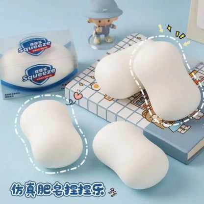 Simulation Soap Squeeze Tab Soft Toy, Safe and Healthy, Food-Grade Silicone Material, Squeeze Toy, Soft and Soothing, Slow Toy