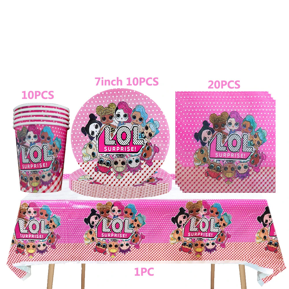 Mini Mystery Club Birthday Party Decor Disposable Tableware Cup Plate Kids Birthday Party Supplies Baby Shower Gift