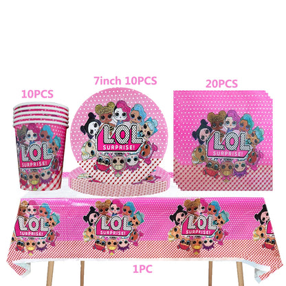 Mini Mystery Club Birthday Party Decor Disposable Tableware Cup Plate Kids Birthday Party Supplies Baby Shower Gift