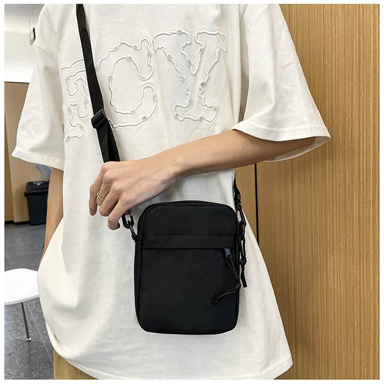 Men’s Women Small Crossbody Shoulder Bag, Lightweight Casual Sling Bag with Multi Zipper Pockets for Travel, Work, Daily Use