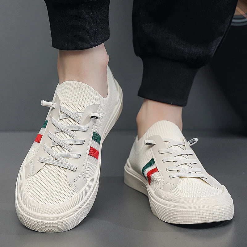 Men's breathable mesh casual shoes  summer lightweight soft soled comfortable outdoor walking shoes youth versatile trendy shoes