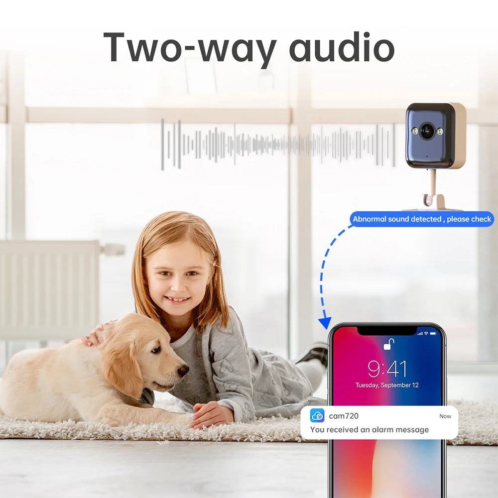 Jooan 2K Mini Security Camera IP Camera Wifi Outdoor CCTV Surveillance Camera 5x Digital Zoom Color Night Home Baby Monitor