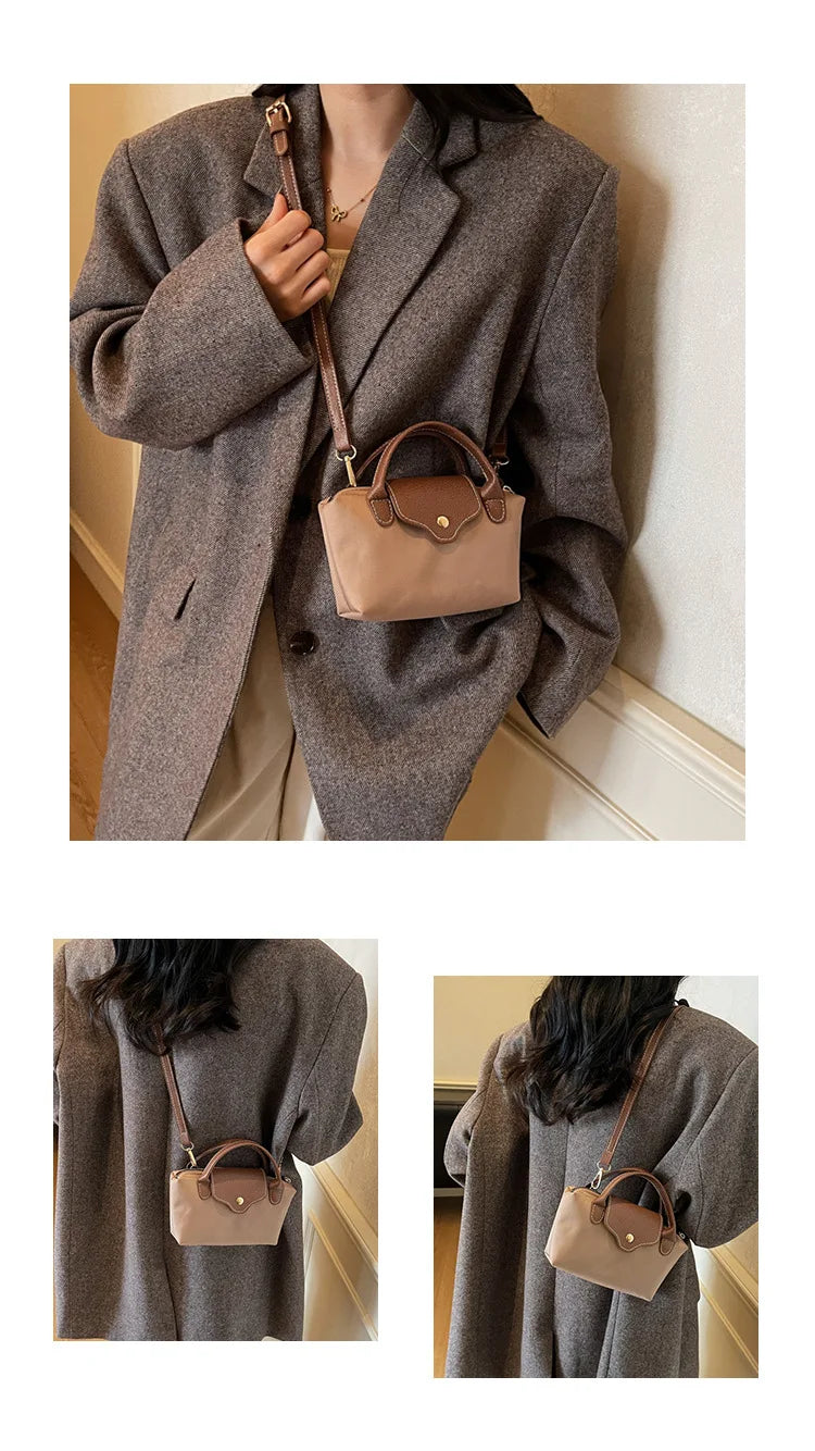 Retro Casual Fashion Ladies Shoulder Bag Stylish Trendy Crossbody Bag Quality Small Square Bag Urban Minimalist Style Polyest...
