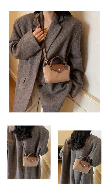 Retro Casual Fashion Ladies Shoulder Bag Stylish Trendy Crossbody Bag Quality Small Square Bag Urban Minimalist Style Polyest...