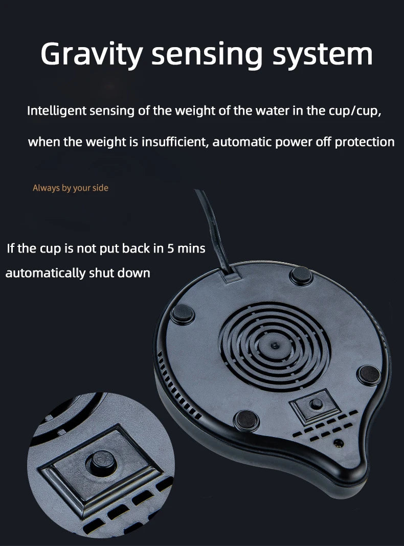 110V/220V Cup Heater Mug Warmer 100°C Hot Tea Makers Warmer Coaster 5 Gear Temperature Cup Heaters Coffee Milk Tea Heating Pad