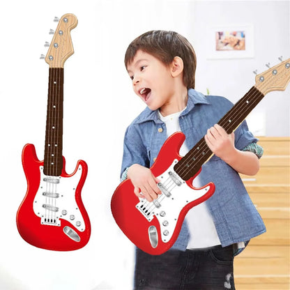 Kids Electric Guitar Toy - 4-String Multifunctional Electronic Musical Instrument, Portable Children's Guitar