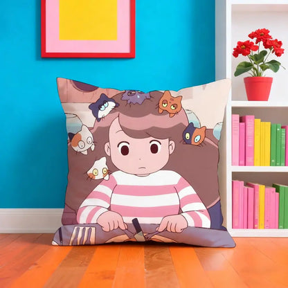 Bee And P-PuppyCat Anime Pillow Case Cushion Cover Soft & Easy-Wash Pillow Case – Versatile For Couch, Bed, Travel And Office