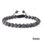 6mm 8mm 10mm Natural Stone Bracelet, Tiger Eye Agate Lava Bead Unisex Adjustable Handwoven Boho Jewelry Gift for Men Women
