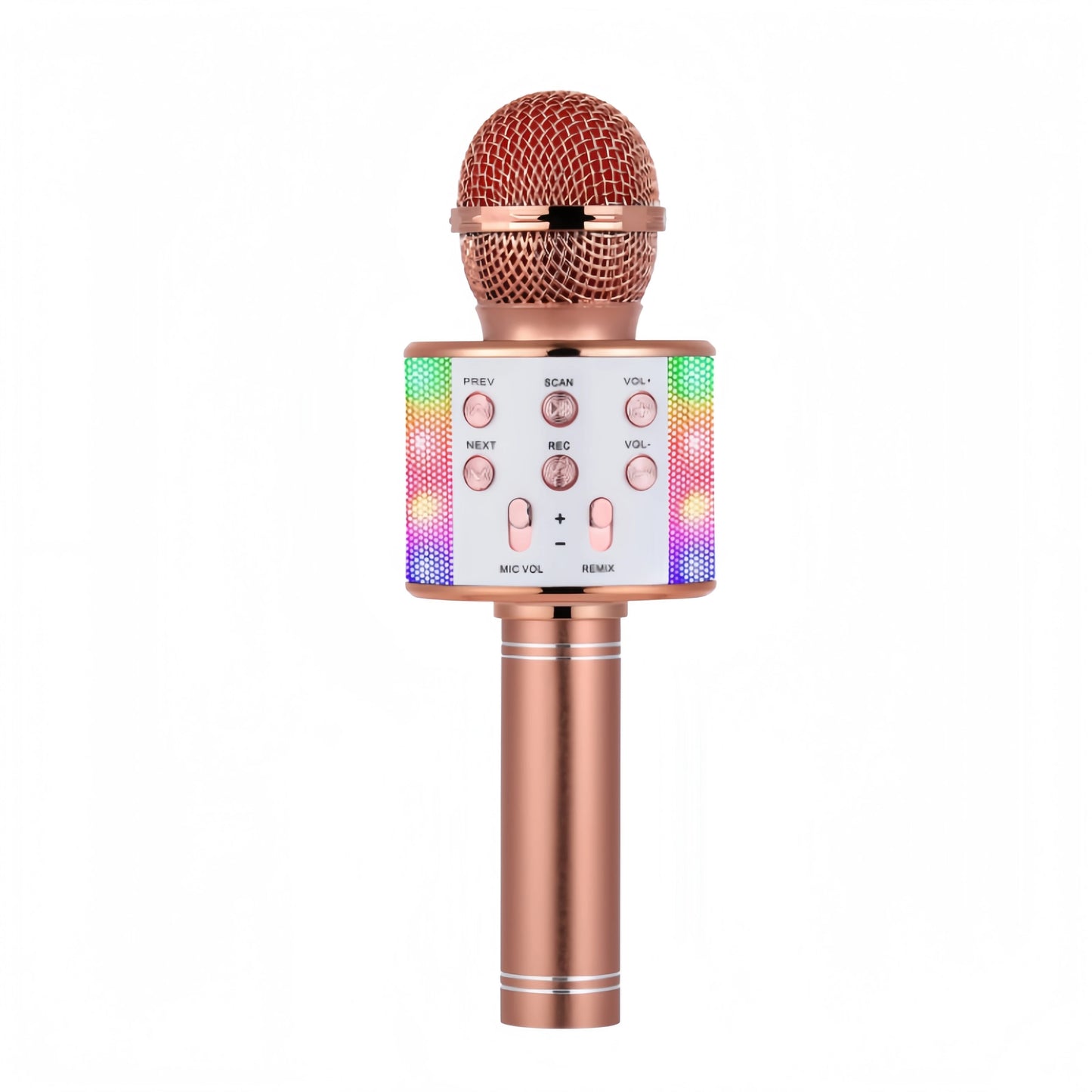 Fun Karaoke Microphone Speaker for Adults Kids, Wireless Bluetooth, Voice Changer, Echo Effect, LED Lights Microphone for Party