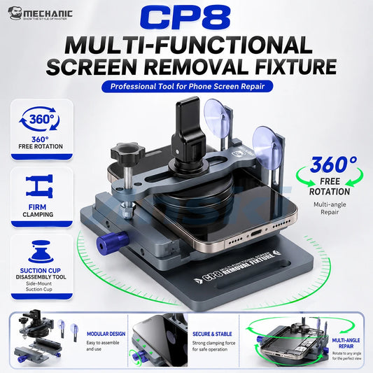 MECHANIC CP8 360° Rotating Screen Removal Fixture Universal Phone LCD Back Cover Separator Clamp Mobile Repair Fixture Tool