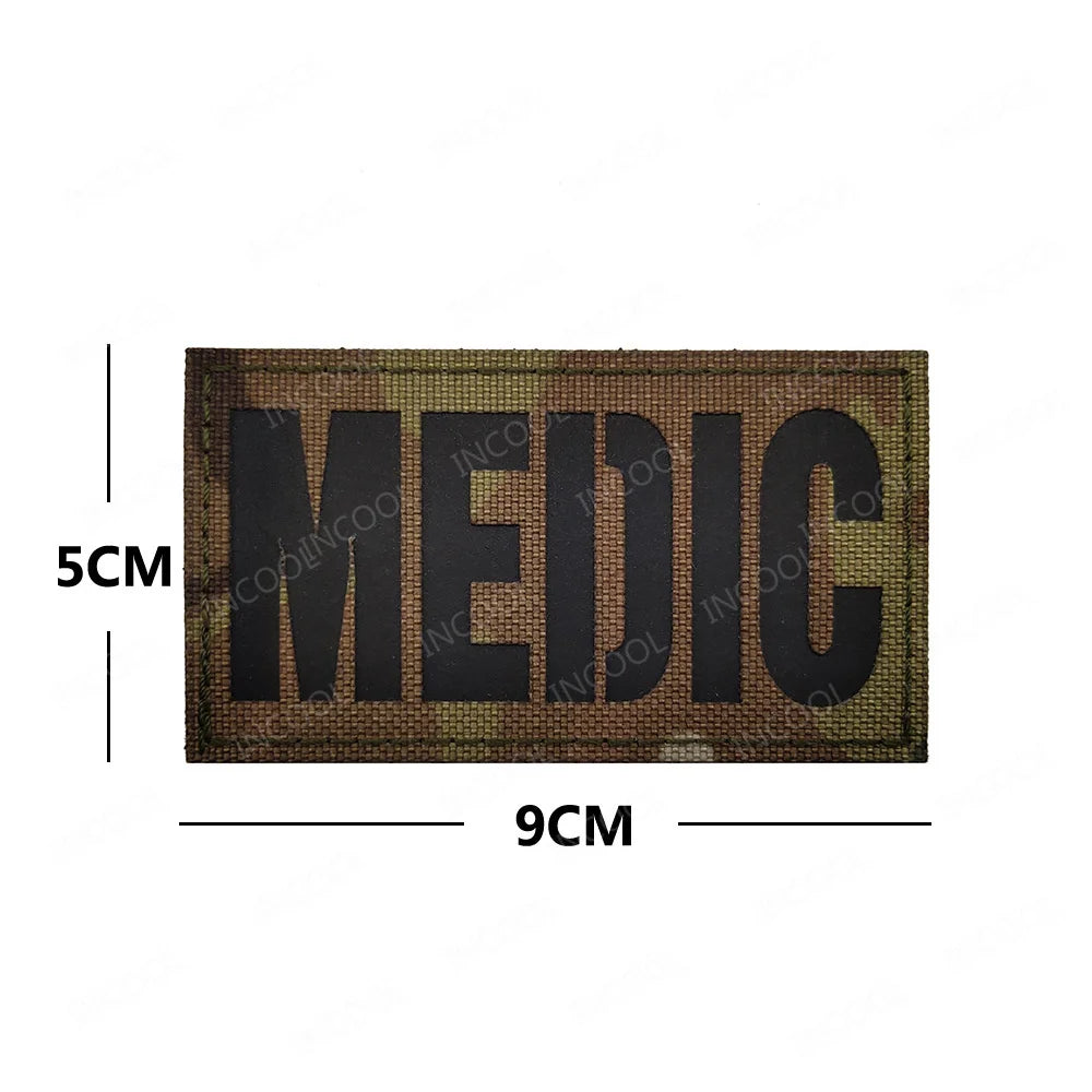 Infrared IR Reflective Patch K9 FIRE MEDIC PRESS MED PJ Decorative Patches Biker Armband Patch For Clothing Backpack