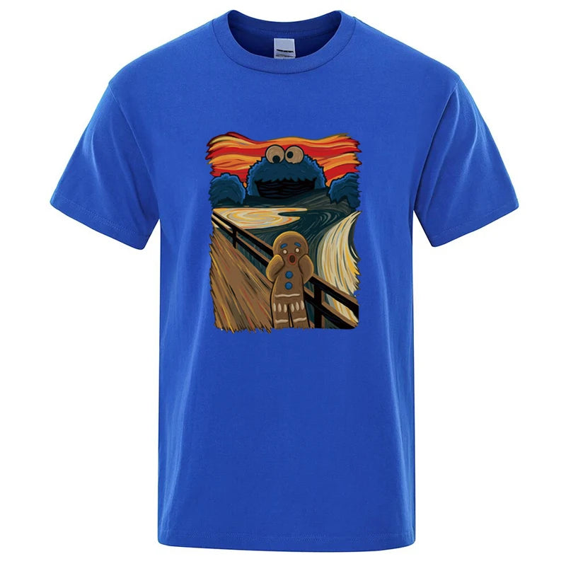 Summer Men High Quality T-shirt Cotton Blend Short Sleeve Print Casual Loose Men T Shirt O-neck Male T-shirt Male Tees  for Men