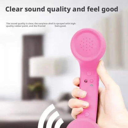 Type C Universal Retro Telephone Handset Retro Telephone Receiver Handset Mini Microphone Speaker for Mobile Phones Computers