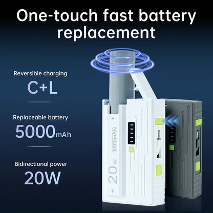 Power Bank Case 1 *21700 Battery Box DIY Kit USB Type-C 20W Fast Charging Power Bank Box Dual Mode Suppors Small Current