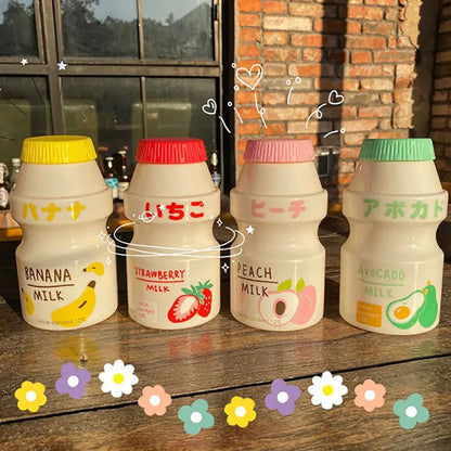 [H]480ml Plastic Water Bottle Drinking Bottle Shape Cute Kawaii Milk Shaker Bottle