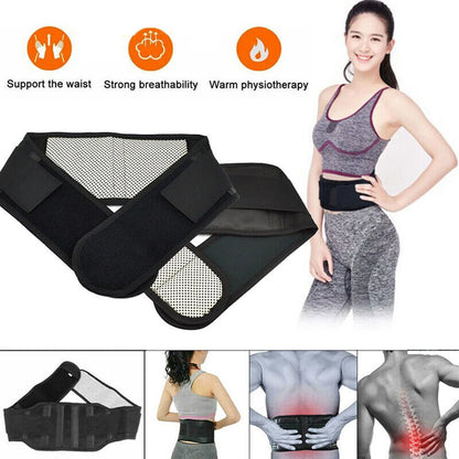 Self Heating Lumbar Back Support Wrap Adjustable Protective Waist Wraps For Unisex Arthritis Joint Pain Relief Injury Recovery
