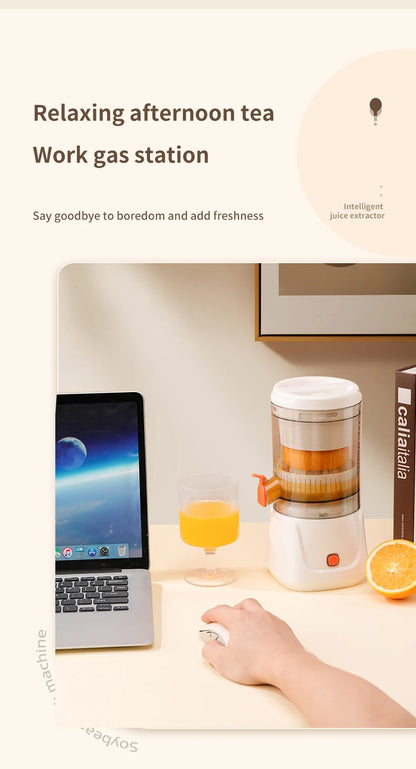 USB Charging Portable Electric Juicer 7.4V Orange Lemon Fruit Blender Household Juice Squeezer Mixer Citrus Juicer for Travel