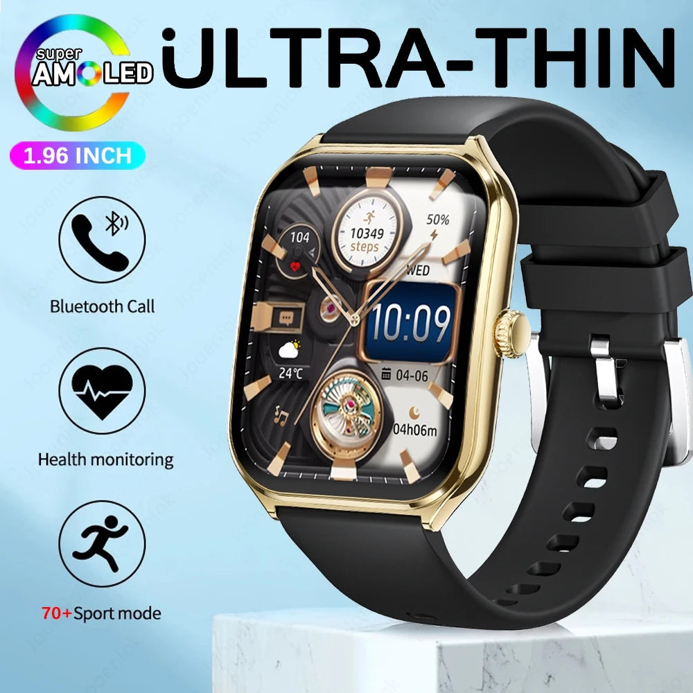 2026 New Ultra-thin Durable Women Smart Watch 1.96" Amoled Screen Sport Health Fitness Wireless Bluetooth Call Smartwatch