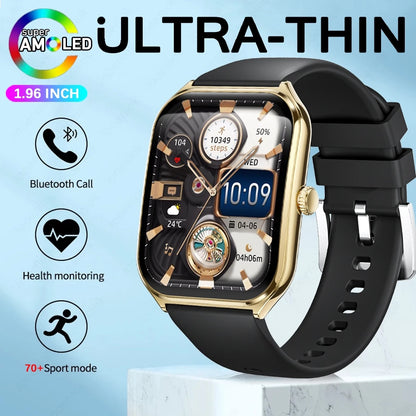 2026 New Ultra-thin Durable Women Smart Watch 1.96" Amoled Screen Sport Health Fitness Wireless Bluetooth Call Smartwatch