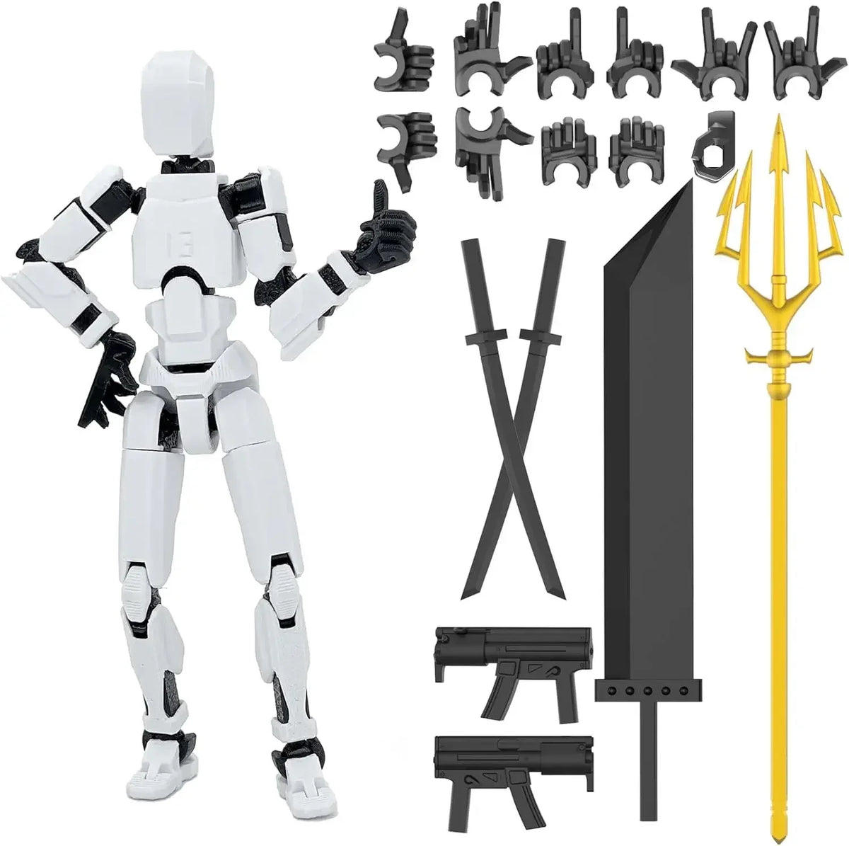 3D Printed Movable Shapeshift Robot Action Figuras 3rd Generation Lucky 13 Figure Toys Dummy DIY Mannequin Decompression Toys
