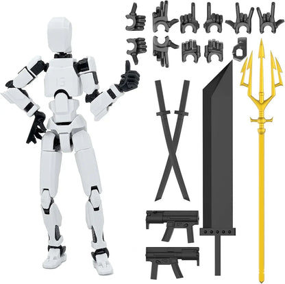 3D Printed Movable Shapeshift Robot Action Figuras 3rd Generation Lucky 13 Figure Toys Dummy DIY Mannequin Decompression Toys