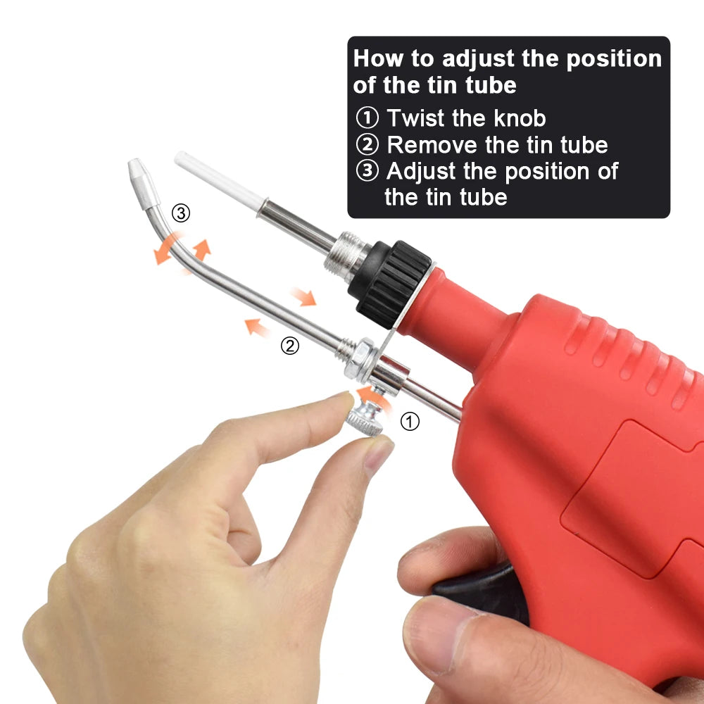 Toolour Cordless Soldering Iron DC 12V 80W Soldering Gun with 50g Solder Wire,Tin Suction Pump,Tweezers for Welding PCB Home DIY