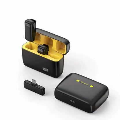 K6 Wireless Lapel Microphone 2-in-1 with Display for Vloggers Live Broadcast Studio Audio Recording Mic