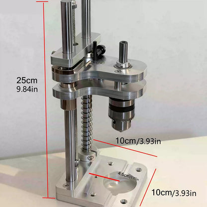 Woodworking Drilling Stand - Aluminum Profile Vertical Positioning Tool, Mini Desktop Drill Stand for Cordless Drills & DIY