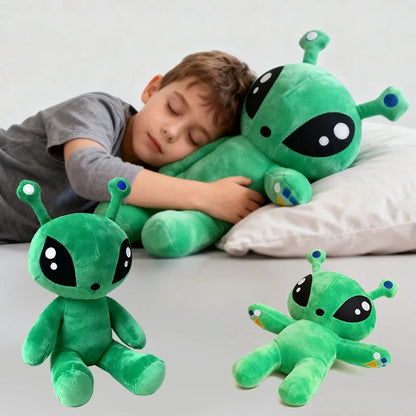 15/35CM Green Alien Kawaii Plush Toys Cute Soft Stuffed Pillow Doll Cartoon Anime Dolls for Kid Birthday Christmas Gift