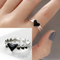 PANJBJ 925 Sterling Silver Lotus Ring For Women Retro TextureJewelry Irregular Creativity Adjustable Jewelry Party Gift Dropship