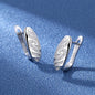 925 Sterling Silver Earrings Jewelry High Quality Retro Simple Pattern Purple White Zircon Earrings Hot Sale