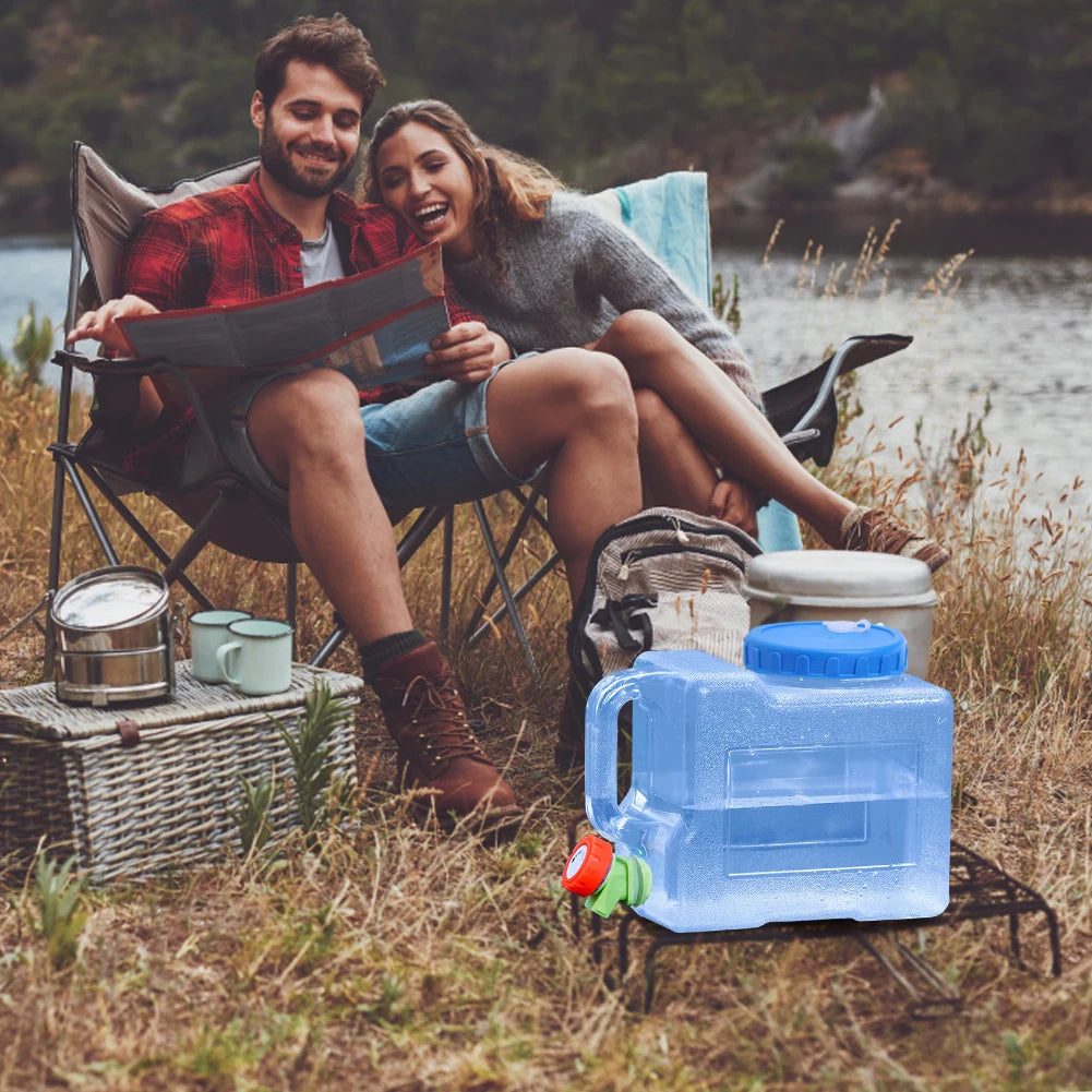 15-3L Portable Water Container with Spigot Water Storage Carrier Water Storage Container for Outdoor Camping Picnic Water Bottle